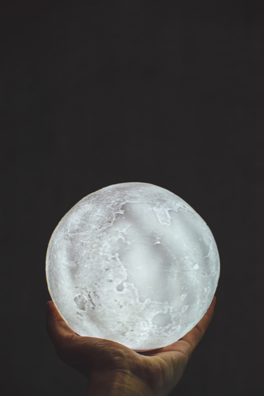 Glowing in the Dark: Frosted Resin Moon Night Lamp