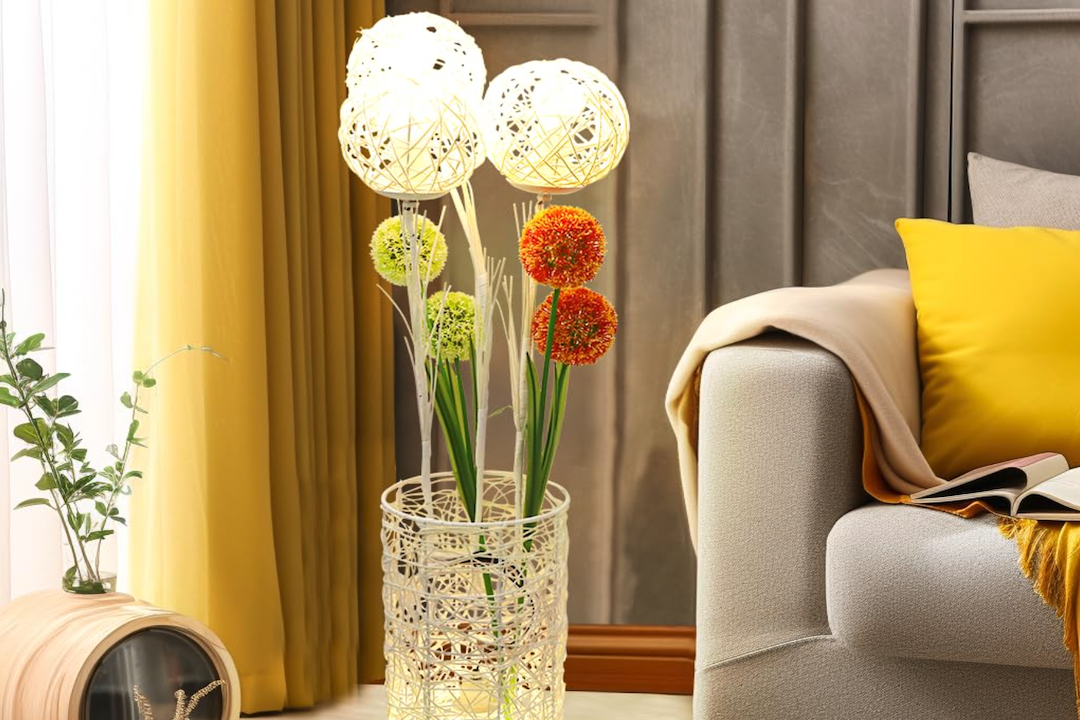 Bring Elegance Home with a White Hydrangea Floor Lamp