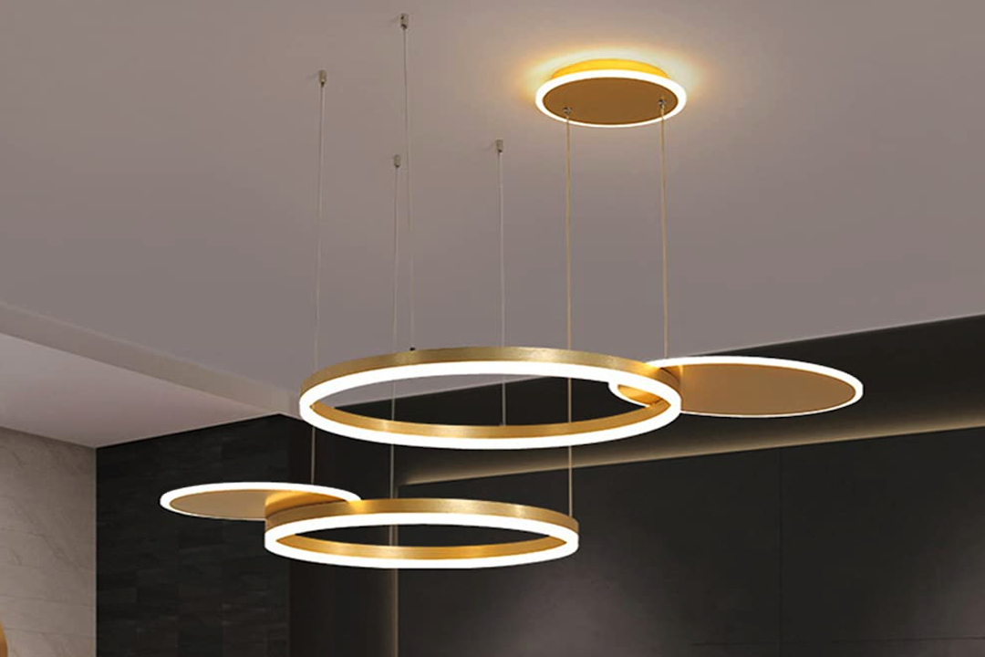 Modern Ring-Shaped LED Pendant Lamp: Minimalist Lighting